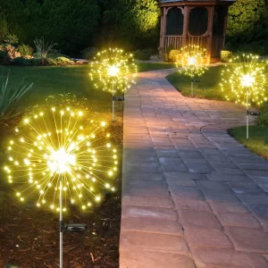 AlliLit Solar LED Firework Fairy Lights Outdoor Waterproof Garden Decoration Lawn Pathway Solar Lamp