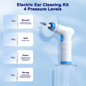 Electric Ear Cleaner Kit Health Care Water Irrigation Automatic Earwax Remover For Adults Child Ear Canal Wash 4 Pressure Mode