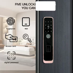 PHIPULO Tuya Digital Electronic Smart Lock for WIFI Biometric Fingerprint Lock Keyless Entry via Fingerprint Password App